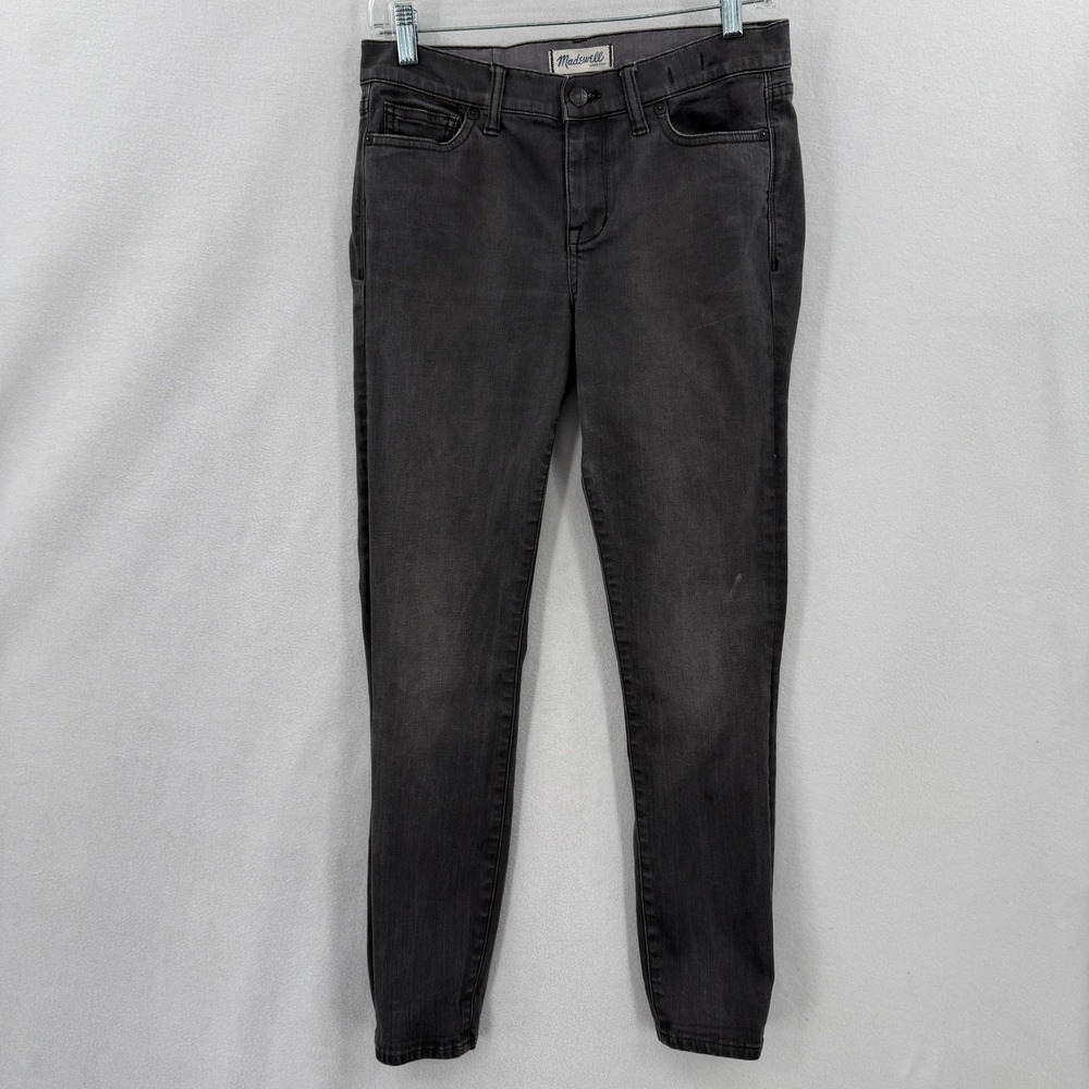 Madewell Skinny Skinny Jeans Women 29 Gray Mid Rise Stretch Denim B0574
